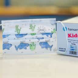Kindermasken / Kinder Mundschutz mit Fisch Motiv bunt